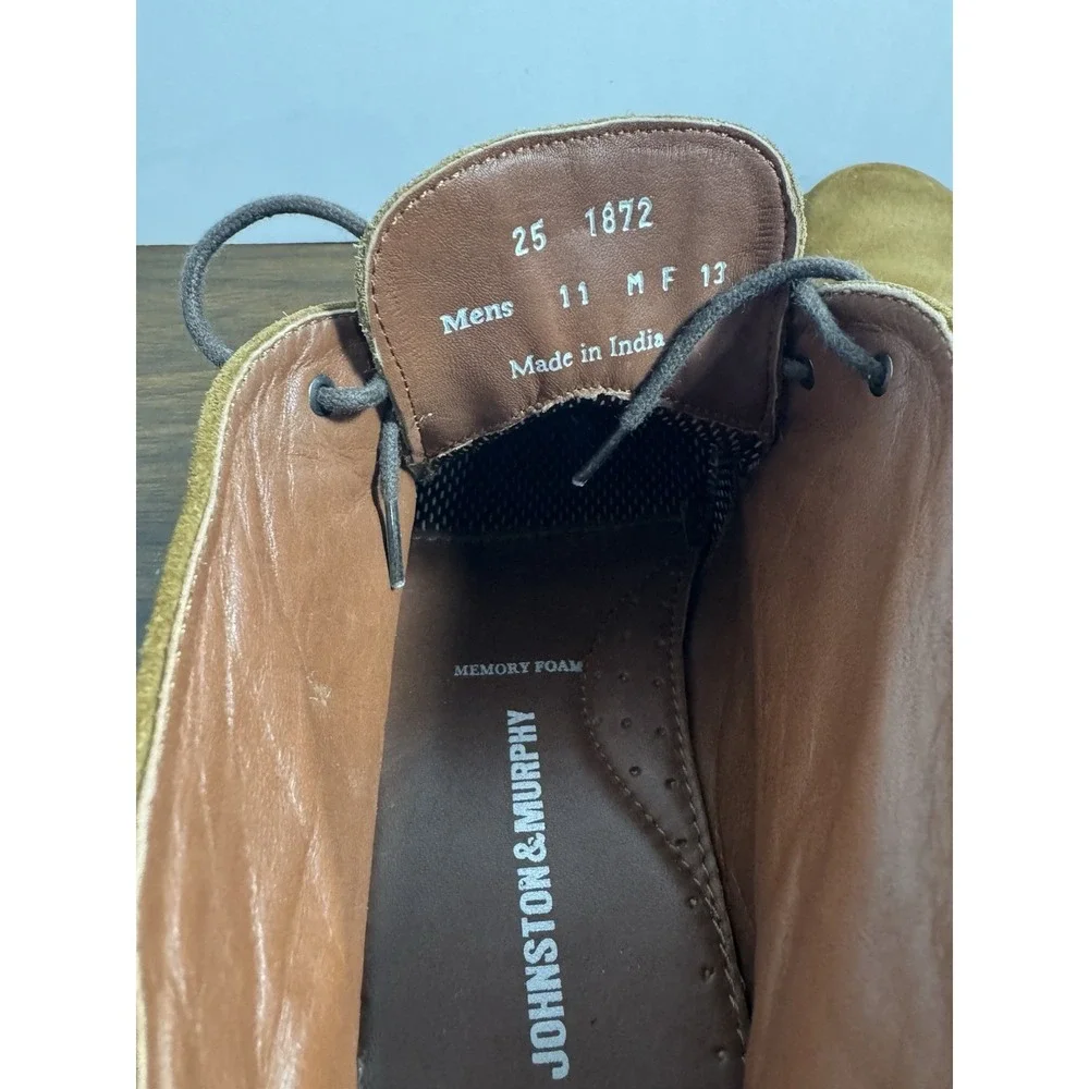 Johnston & Murphy Copeland Chukka Boots 25-1872 Camel Suede Mens 11 Crepe Sole